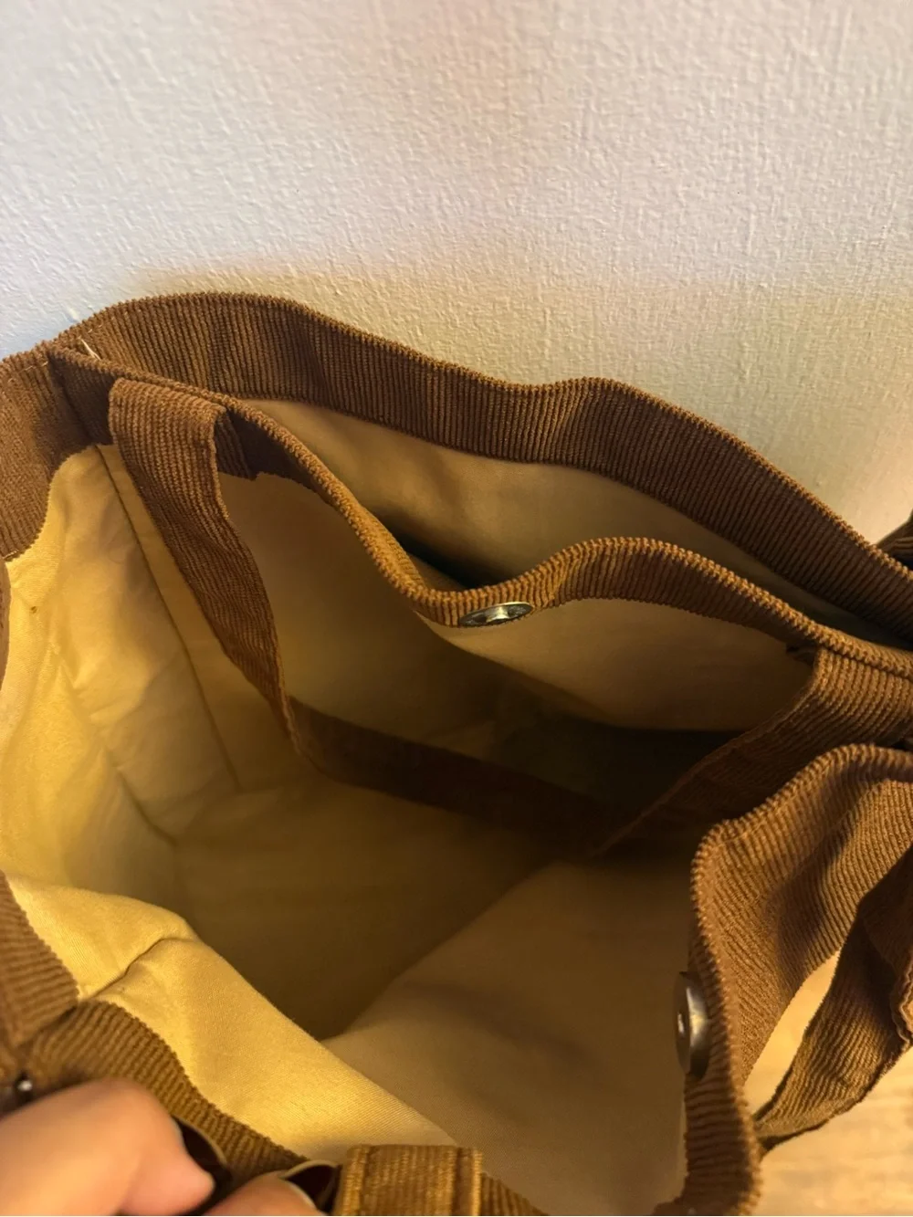Brown Canvas Crossbody Bag - Women’s Shoulder Tote Bag